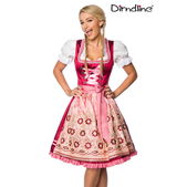 Premium Dirndl roze/rood