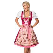 Premium Dirndl roze/rood