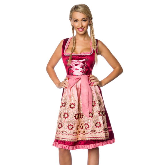Premium Dirndl roze/rood