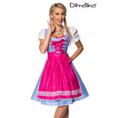Traditionele Karodirndl roze/blauw geruit