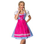 Traditionele Karodirndl roze/blauw geruit