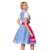 Traditionele Karodirndl roze/blauw geruit