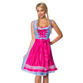 Traditionele Karodirndl roze/blauw geruit