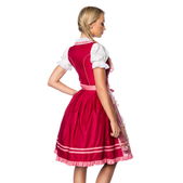 Premium dirndl met borduurwerk roze/rood
