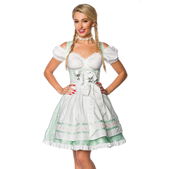 Pastel Dirndl jurk wit/groen