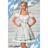 Pastel Dirndl jurk wit/groen
