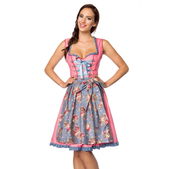 Dromerige dirndl roze/blauw bloem