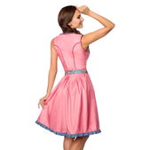 Dromerige dirndl roze/blauw bloem