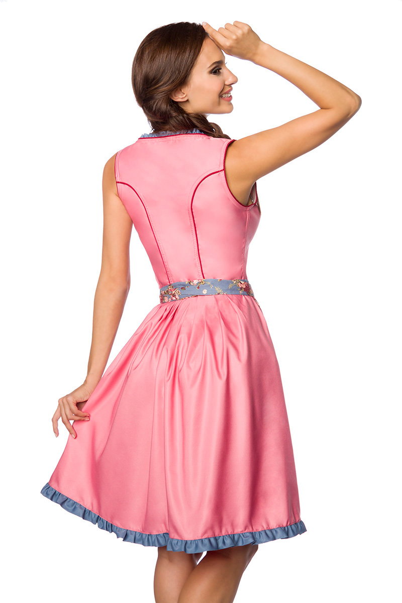 Dromerige dirndl roze/blauw bloem - afbeelding 4