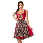 Dromerige dirndl rood/zwart bloem
