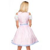 Dirndl met bloemschort zacht roze