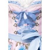 Dirndl met bloemschort zacht roze