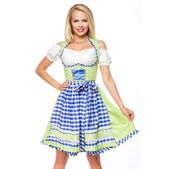 Onderborstdirndl met geruite schort