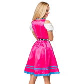 Dirndl jurk roze met bloemenschort