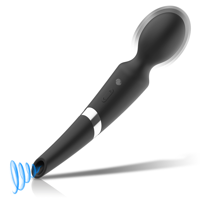 Black&silver - Beck-Stof En Zuignap 2 In 1 Siliconen