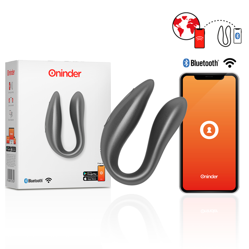 Oninder - Lisbon G-Spot & Clitoris Stimulator Zwart - Gratis App