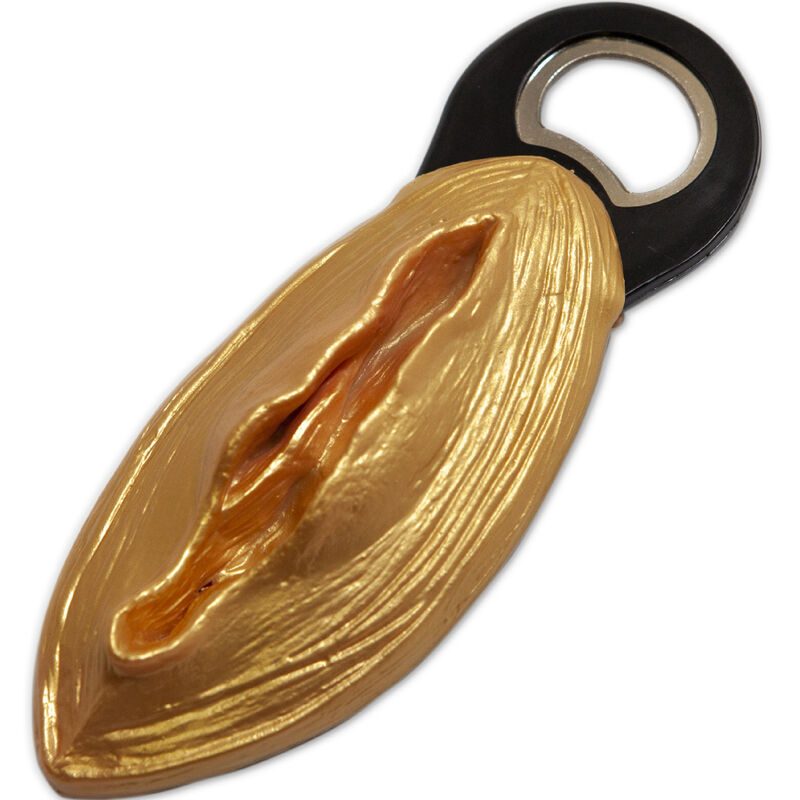 Diablo Picante - Zwarte Vaginavormige Gouden Opener