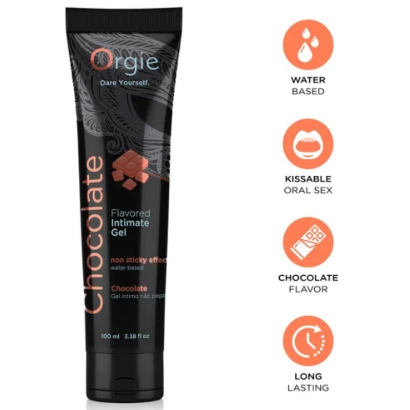 Orgie - Glijmiddel Tube Chocolade Kusbare Intieme Gel Op Waterbasis 100 ml