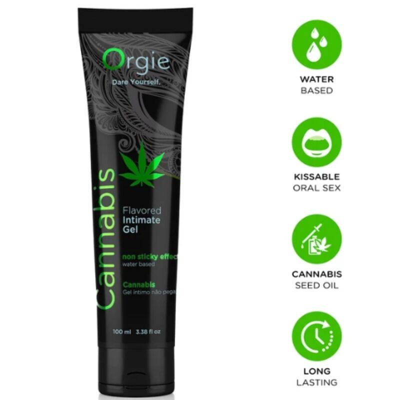 Orgie - Glijmiddel Tube Cannabis Kusbare Intieme Gel Op Waterbasis 100 ml