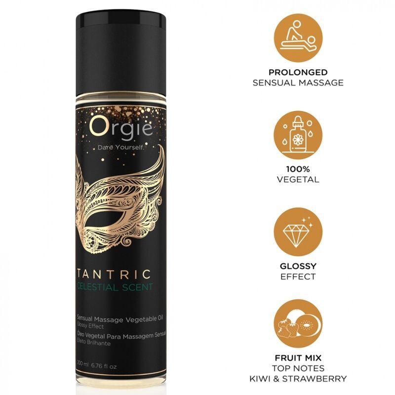 Orgie - Tantrische Hemelse Geur Sensuële Massage Plantaardige Olie 200 ml