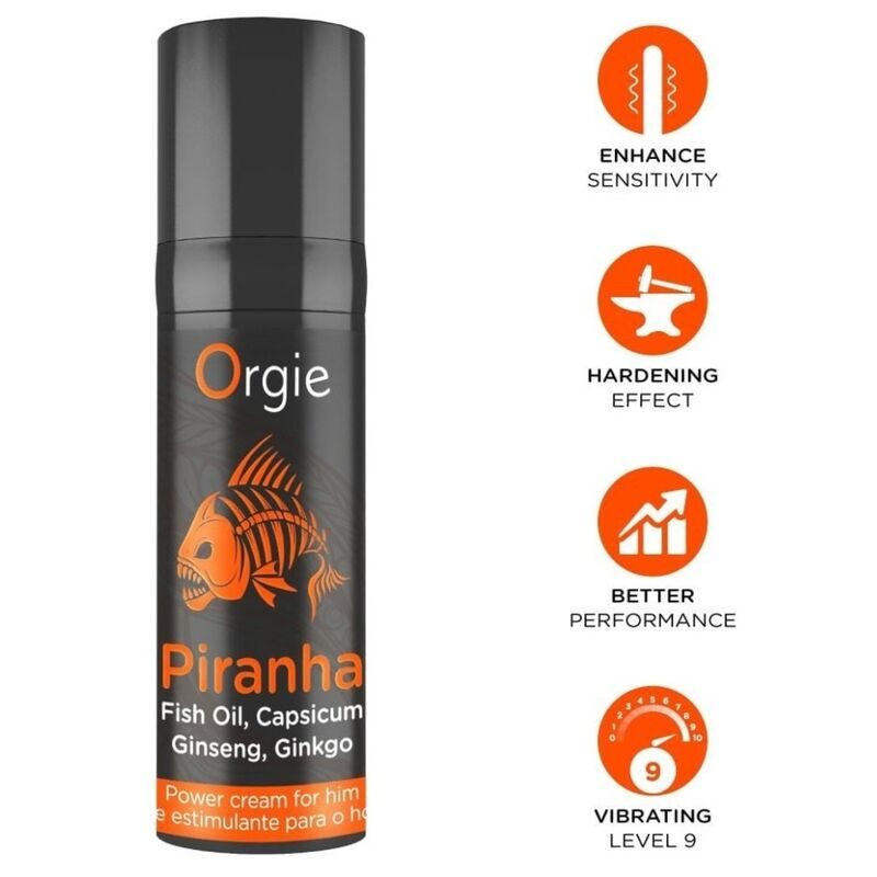 Orgie - Piranha Power Cream Voor Hem 15 ml