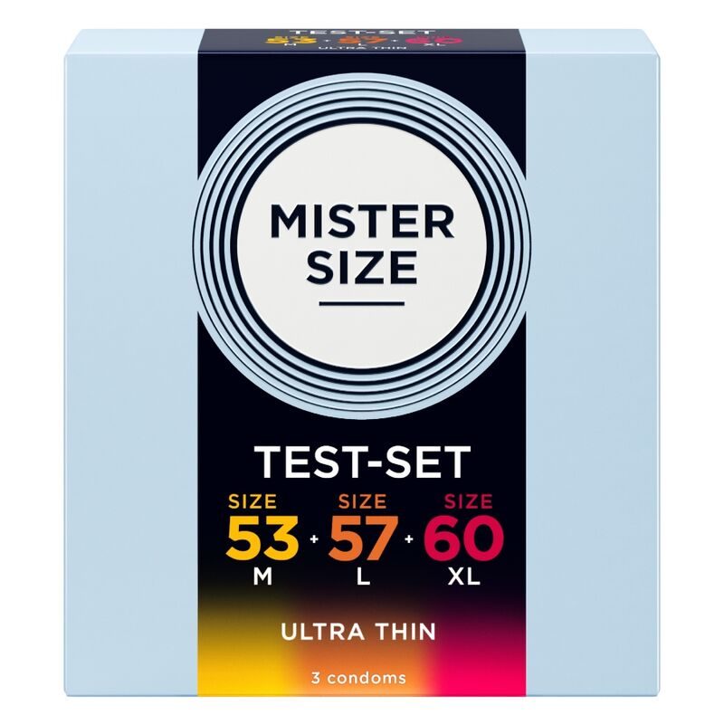 Mister Size - Condoom Proefset Maat 53-57-60 mm (3 Stuks)