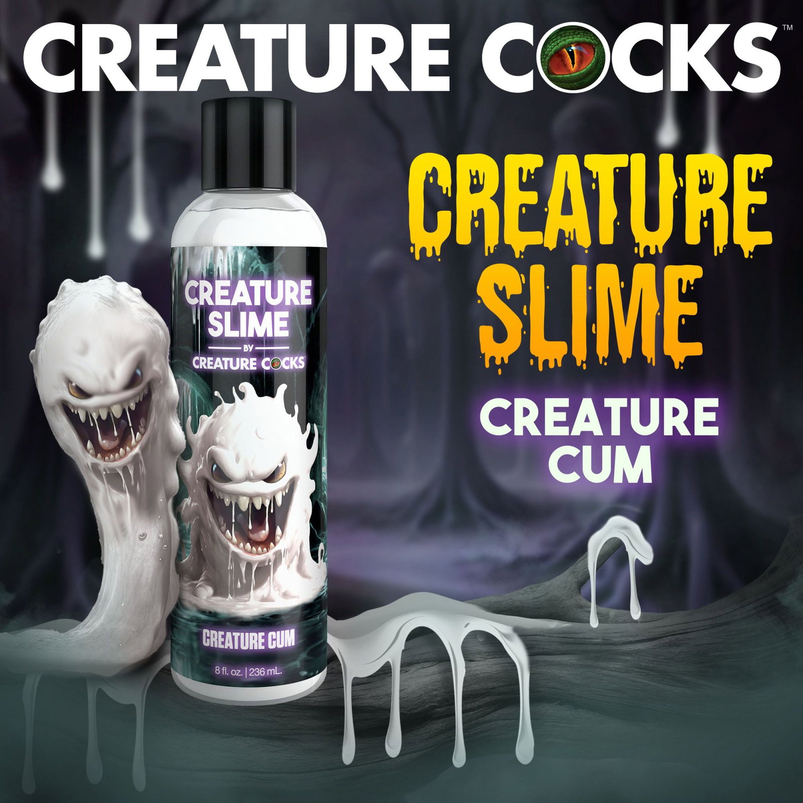 Creature Cocks - Creature Slime Creature Cum Jizz Glijmiddel - 237 ml - afbeelding 3