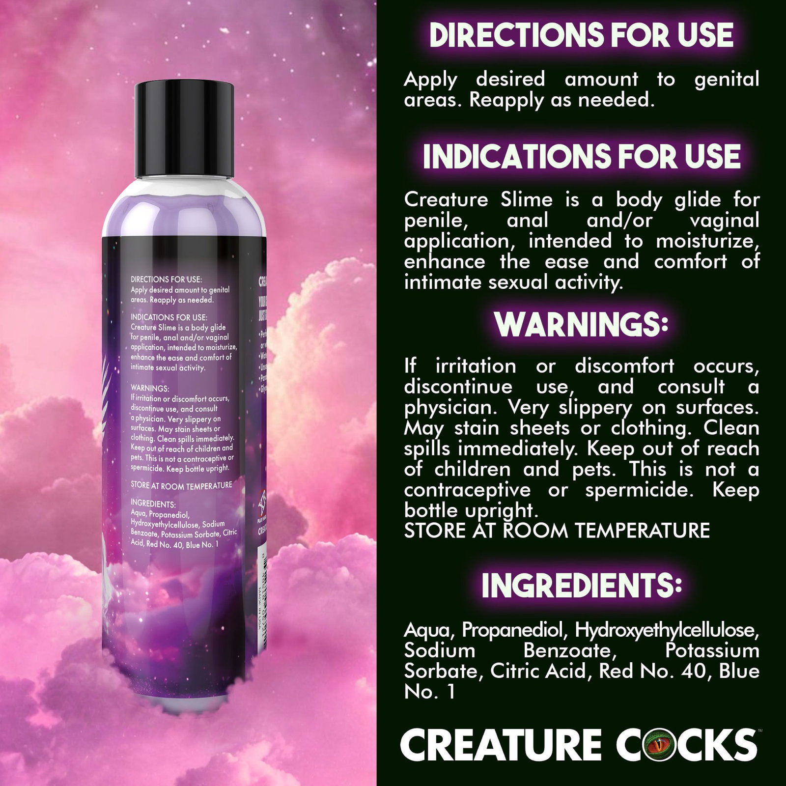 Creature Cocks - Creature Slime Paars Slijm Glijmiddel - 237 ml - afbeelding 6