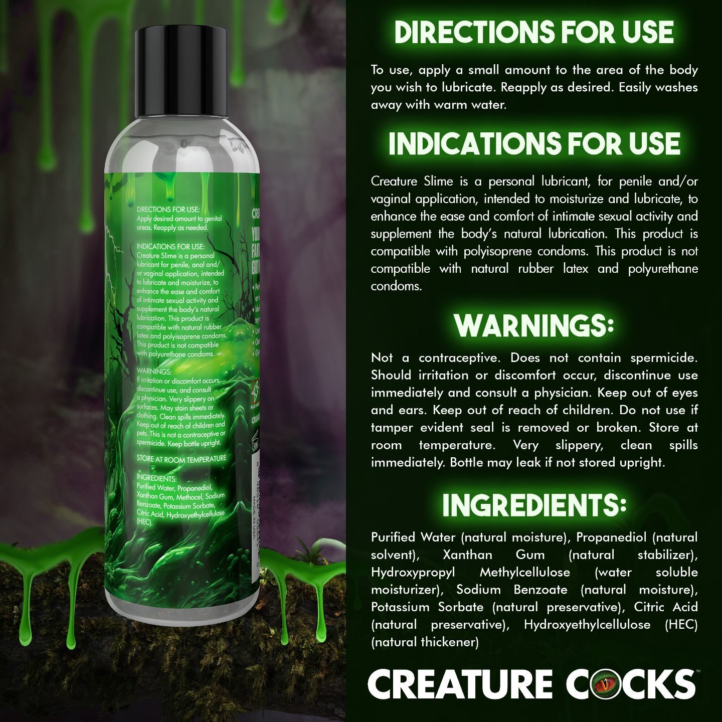 Creature Cocks - Creature Slime Glijmiddel - 237 ml - afbeelding 8