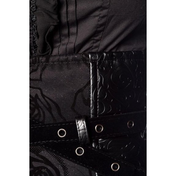 Waspie belt corset zwart