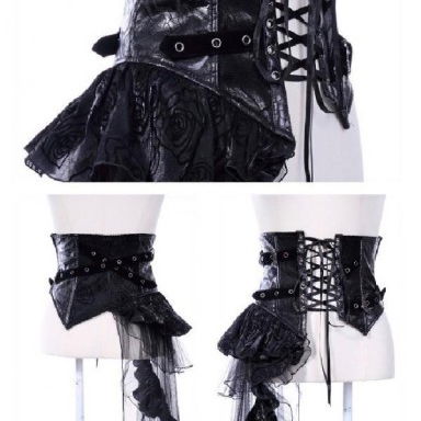 Waspie belt corset zwart