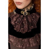 Steampunk-blouse met jabot