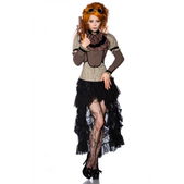 Steampunk-blouse met jabot