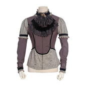 Steampunk-blouse met jabot
