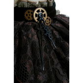 Steampunk-blouse met jabot