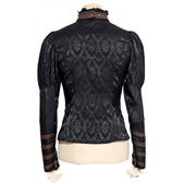 Steampunk-blouse met afneembare jabot