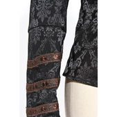 Steampunk-blouse met afneembare jabot
