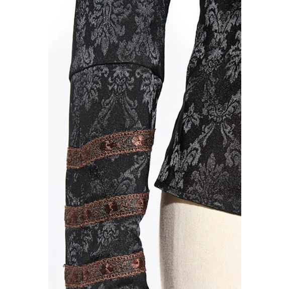 Steampunk-blouse met afneembare jabot