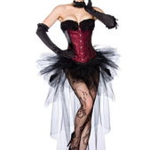 Burlesque corsage bordeaux