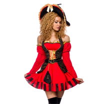 Sexy piratenkostuum rood