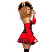 Sexy piratenkostuum rood