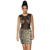 Stretchjurk handen panterprint