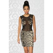 Stretchjurk handen panterprint