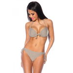 Bikini met strass steentjes taupe Bikini met strass steentjes taupe