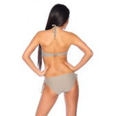 Bikini met strass steentjes taupe