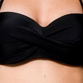 Push-up bikini zwart triangel