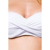 Push-up bikini gedraaid wit
