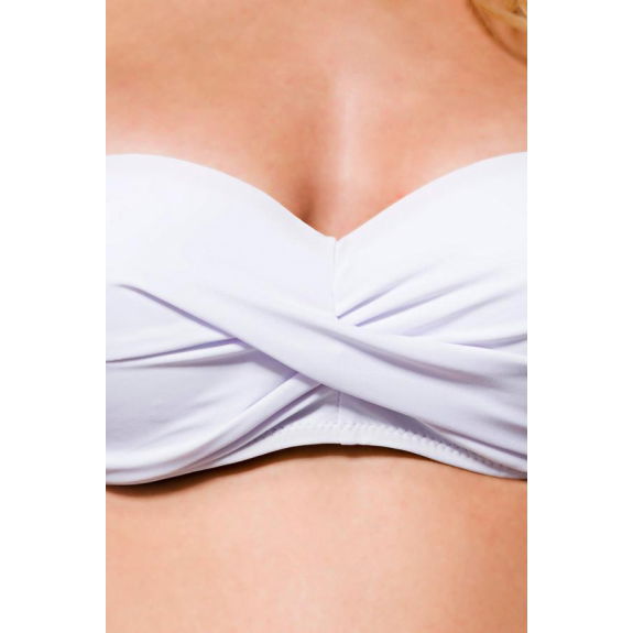 Push-up bikini gedraaid wit
