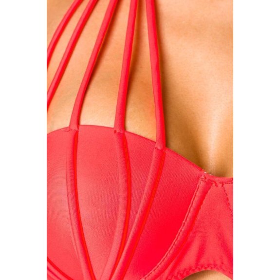 Push-up bikini rood