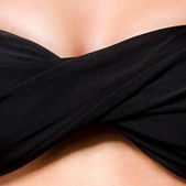 Bandeau Bikini zwart high waist